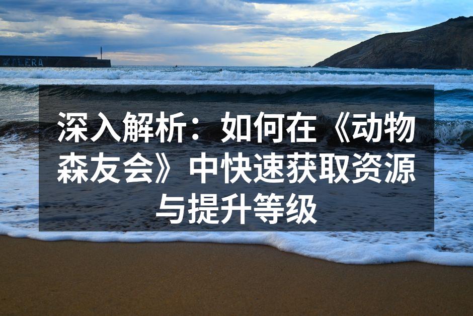 深入解析：如何在《动物森友会》中快速获取资源与提升等级