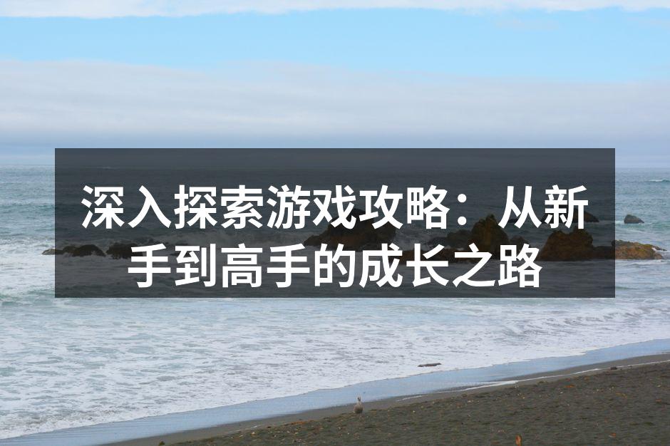 深入探索游戏攻略：从新手到高手的成长之路